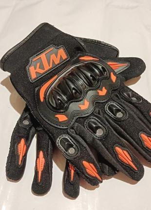 Перчатки мото L чёрно-оранжевые KTM