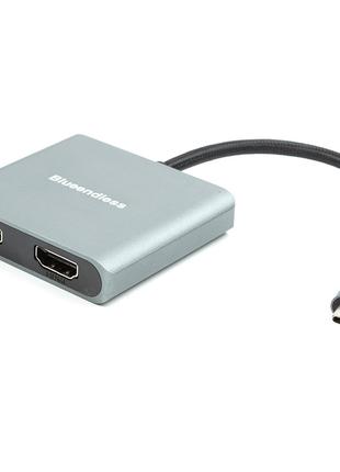 Aдаптер Blueendless USB Type-C - 2xHDMI, 4K, 60Hz