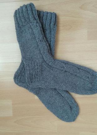 Шкарпетки з вовни, сірі, великого розміру 43-44