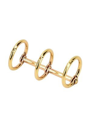 Тройные металлические разъемные кольца для блокнотов золото