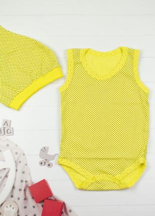 Набор для новорожденного на 2 предмета желтый 56, 68 см