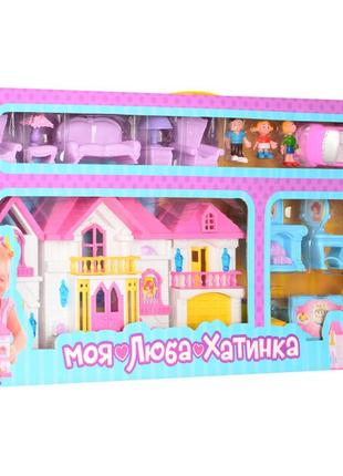 Іграшковий будиночок для ляльок wd-922 з меблями і машинкою от...