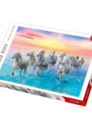 Пазлы "белые лошади галопом" trefl 37289 (500 эл.)
