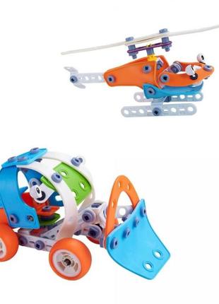 Конструктор детский build&play "булдозер + вертолет" hanye j-1...