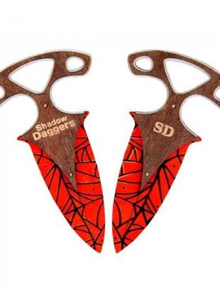 Комплект сувенирных ножей деревянных "тычковый паук" dag-s