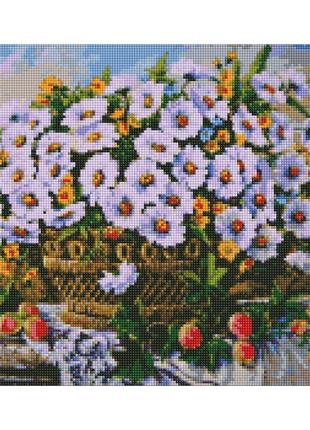 Алмазная мозаика "летние цветы" идейка amo7330 40х50см