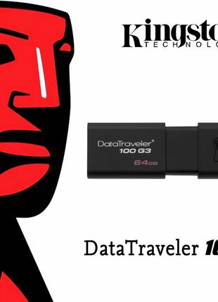 USB накопитель Kingston DT 100 G3 64GB Black (DT100G3/64GB)