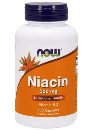 Витамин Now Foods Ниацин (В3) 500мг, 100 капсул (NOW-00481)