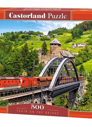 Пазлы "Поезд на мосту ", 500 элементов