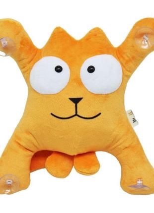Іграшка на присосках "Кіт Саймон", жовтогарячий