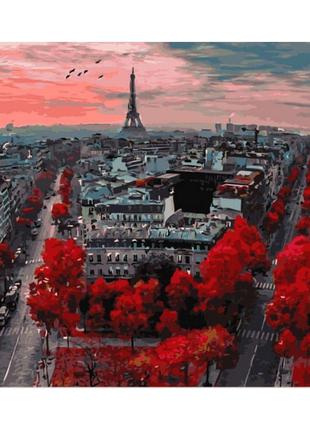 Картина по номерам "Алые краски Парижа"