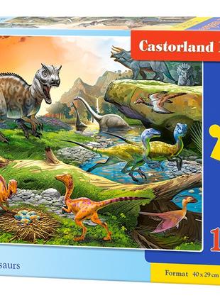 Пазлы "Мир динозавров" 100 элементов