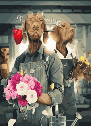 Картина по номерам "Продавцы цветов"