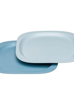 Тарелочка для кормления "Зеленая серия", голубая