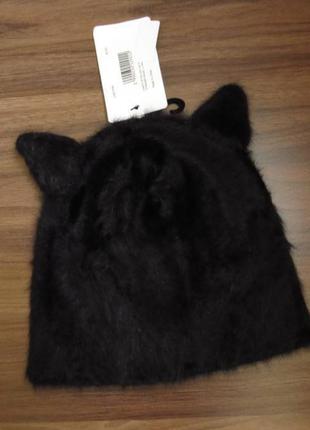 Шапка чорна з вушками кота від Ostin
