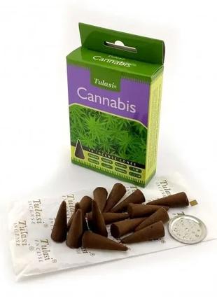 Cannabis Premium Incense Cones (Канабіс) (Tulasi) Конуси