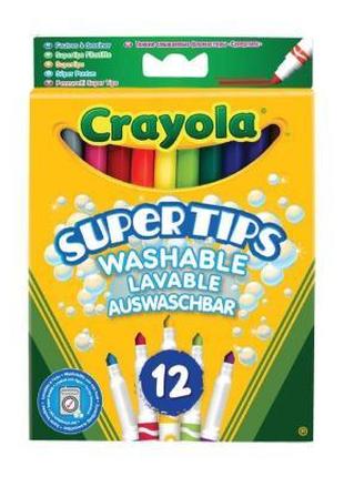 Набор для творчества Crayola 12 тонких фломастеров ярких цвето...