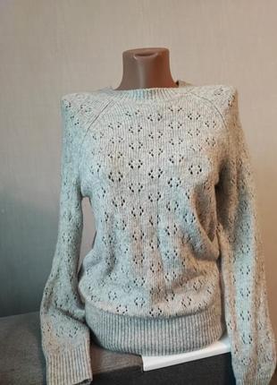 Теплый свитер lucky brand серый р.xs