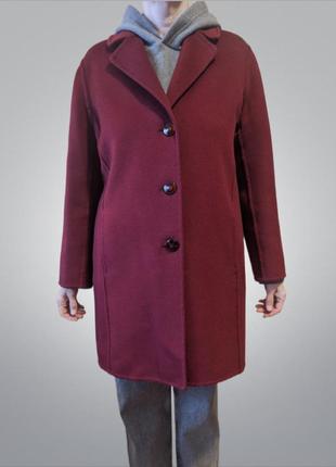 Пальто женское бордовое luisa spagnoli