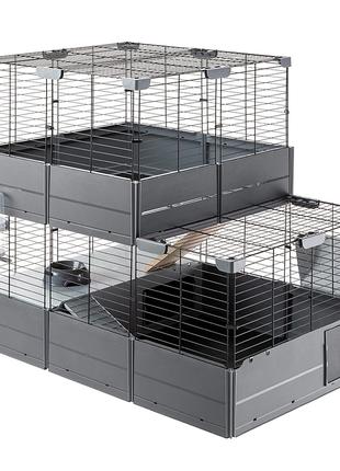Двухэтажная модульная клетка для кроликов с аксессуарами Ferpl...