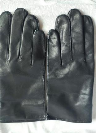 Перчатки мужские кожаные демисезонные черные (размер l, 9½)