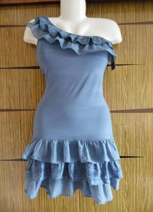 Платье сарафан на одно плечо, размер 46-48