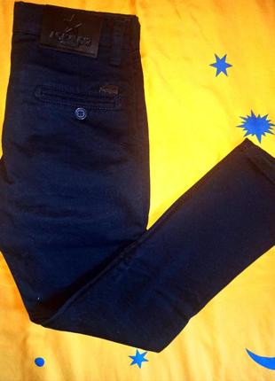 Темно синие коттоновые брюки