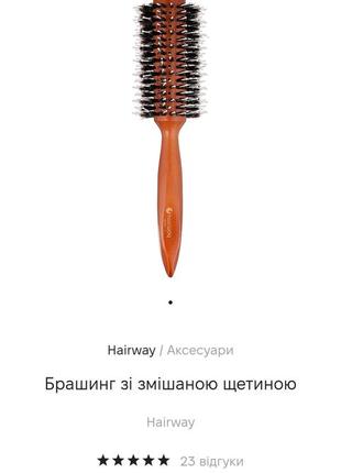 Брашинг со смешанной щетиной "дикобраз", 66 мм hairway