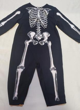 Карнавальний маскарадний костюм смерть скелет на хеллоуїн