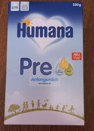 Humana PRE (1) 350g  (от 0мес.)молочная смесь Хумана ПРЕ