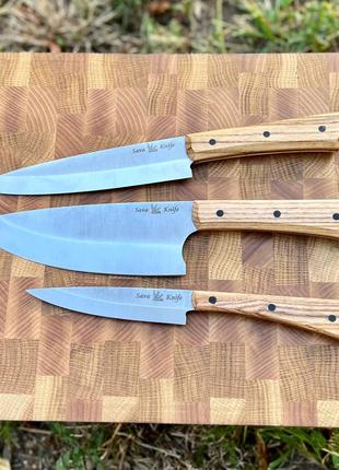 Кухонный набор ножей из 3 штук, ножи фултанги ручной работы, и...
