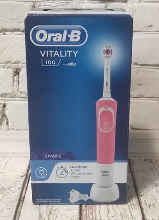 Электрическая Зубная Щетка Oral-B D100 Vitality 3DWhite Розова...
