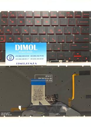 Клавиатура HP Omen 15-DC series, красная подсвека