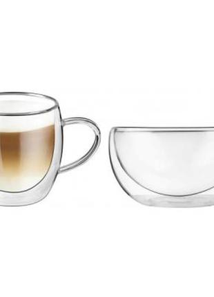 Набор для завтрака oscar verona чашка+пиала с двойными стенками.