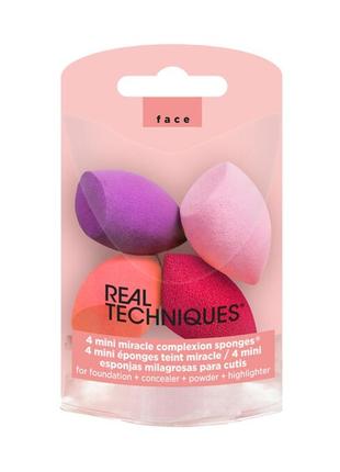 Real techniques mini miracle complexion sponge, спонжи для мак...