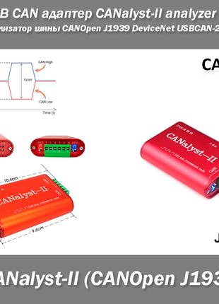 USB CAN адаптер CANalyst-II analyzer Анализатор шины CANOpen J...