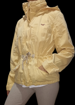 Hollister куртка парка с капюшоном желтая