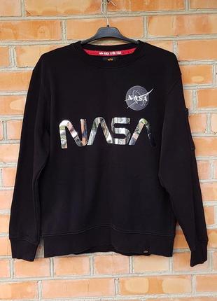 Alpha industries nasa sweatshirt кофта свитшот оригинал (l)