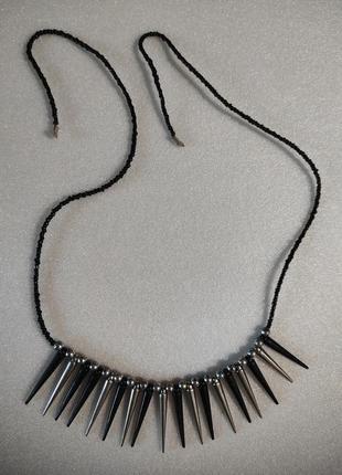 Оригинальное ожерелье, колье, бусы, подвеска на нити из бисера