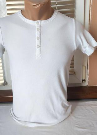 Белая футболка рубчик || uncover || размер s или на подростка
