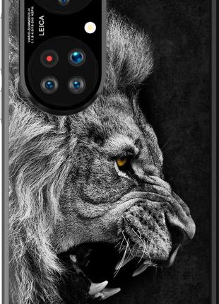 Чехол с принтом для Huawei P50 / на хуавей п50 с рисунком Лев