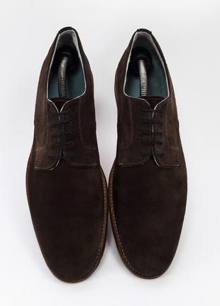 Мужские кожаные туфли размер 44 45 замш натуральный