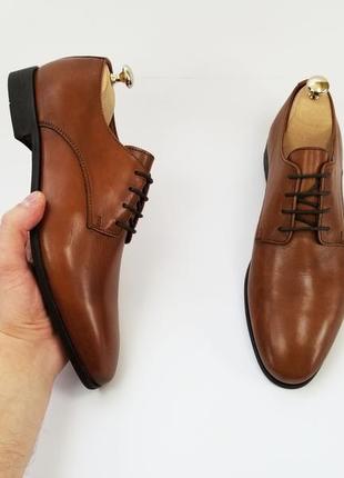Чоловічі коричневі шкіряні туфлі