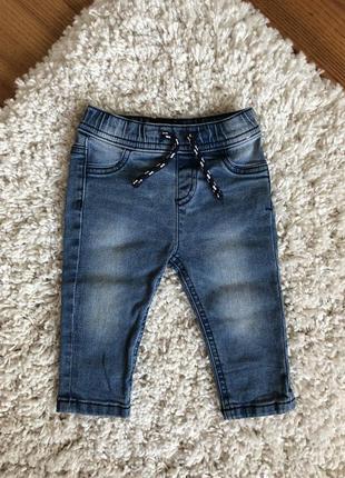 Denim мягкие джинсы джеггинсы 6-9 месяцев