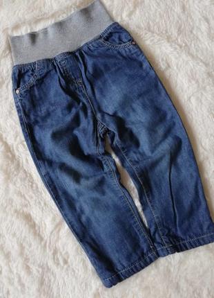 Теплые джинсы на подкладке размер 86
