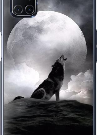 Чехол с принтом для Oppo A52 / на оппо а52 с рисунком Воющий волк
