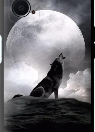 Чехол с принтом для Oppo A76 / на оппо А76 с рисунком Воющий волк