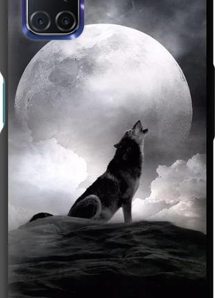 Чехол с принтом для Oppo A72 / на оппо а72 с рисунком Воющий волк