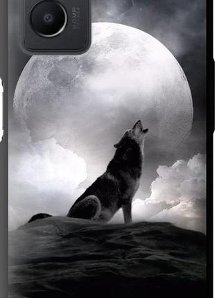 Чехол с принтом для Oppo A96 / на оппо А96 с рисунком Воющий волк