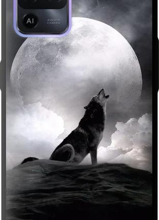Чехол с принтом для Oppo A94 / на оппо а94 с рисунком Воющий волк